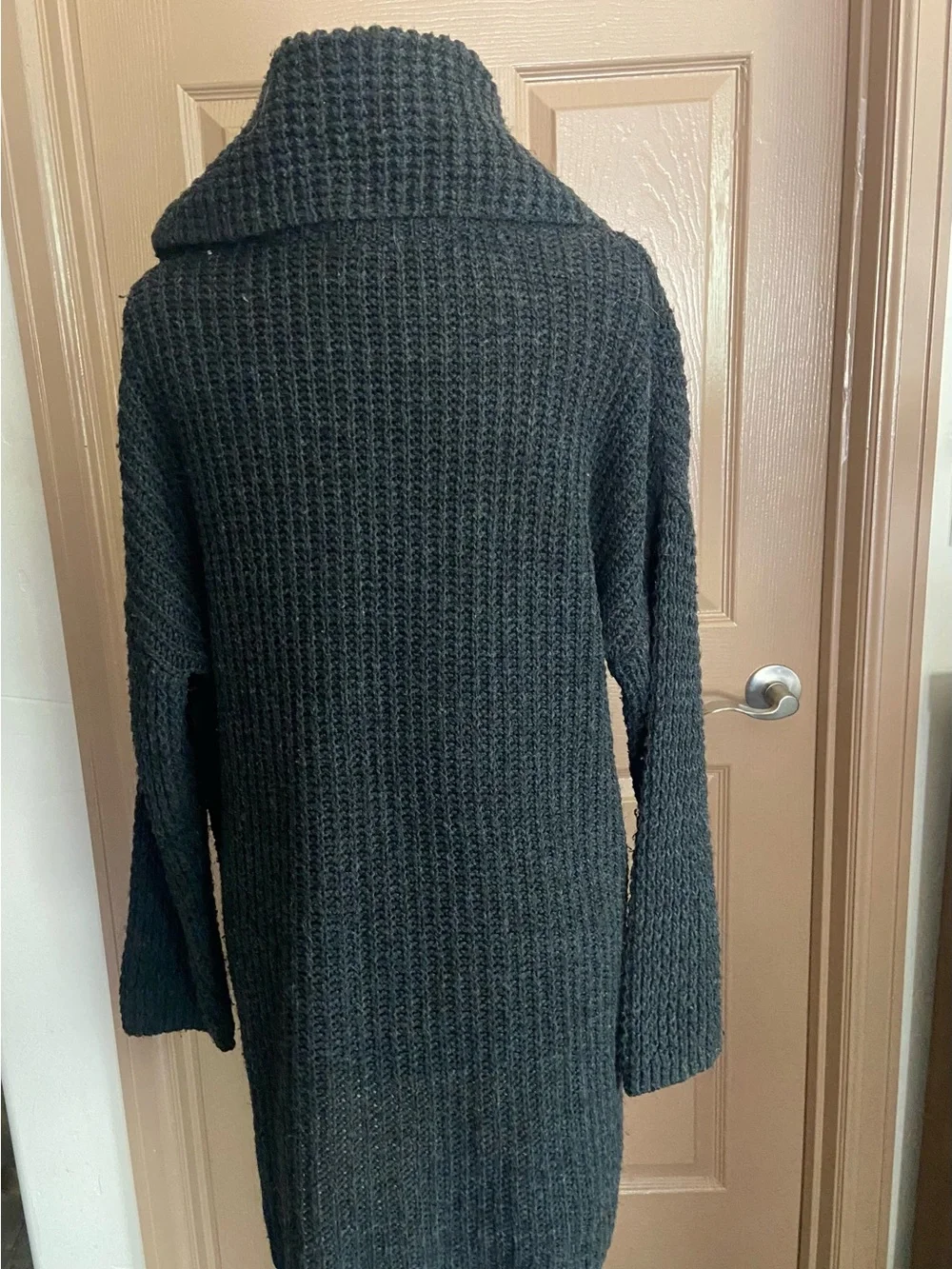 H&M Black Chunky Cowl-Neck Sweater